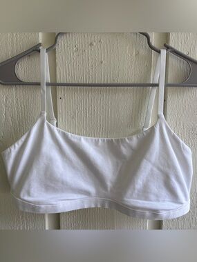 Quince Organice Cotton Scoop White Bralette